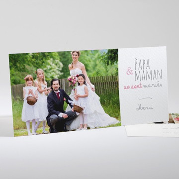 Remerciement mariage pas trop tôt...