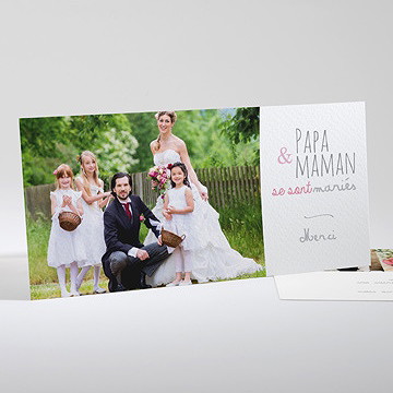 Remerciement mariage pas trop tôt...