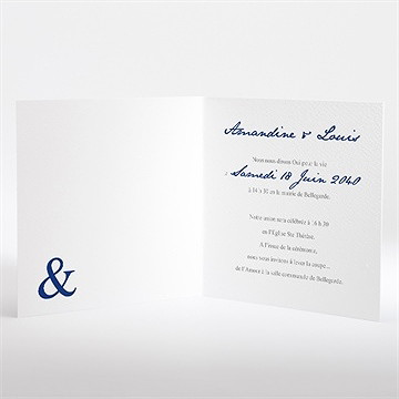 Faire-part mariage in love - Intérieur du faire-part