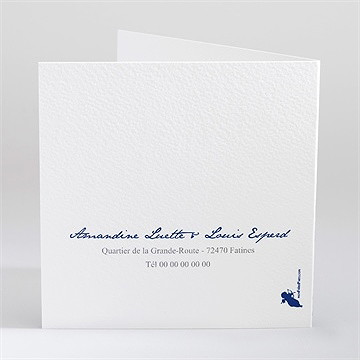 Faire-part mariage in love - Dos du faire-part