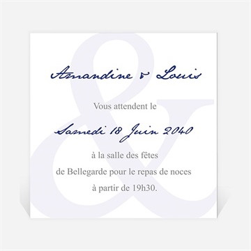 Carton d'invitation mariage in love