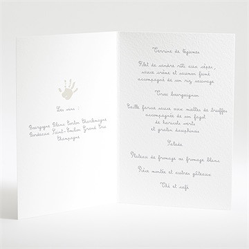 Menu mariage pas trop tôt... - Menu ouvert