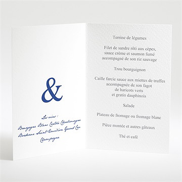 Menu mariage in love - Menu ouvert