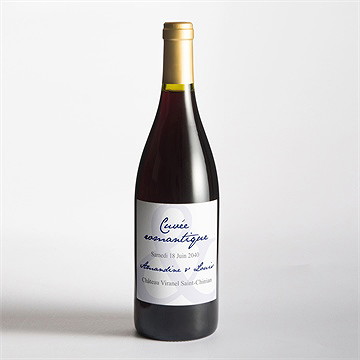 Etiquette de bouteille mariage in love - Mise en situation