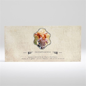 Faire-part mariage venez vous joindre à nous ! - Dos du faire-part