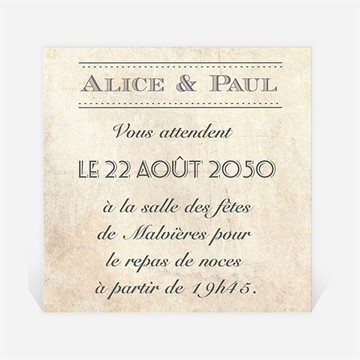 Carton d'invitation mariage venez vous joindre à nous !