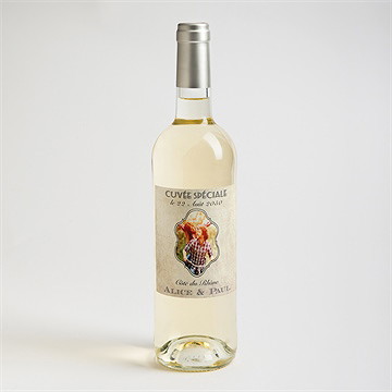 Etiquette de bouteille mariage venez vous joindre à nous ! - Mise en situation