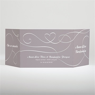 Faire-part mariage notre danse - Dos du faire-part