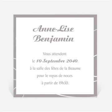 Carton d'invitation mariage notre danse