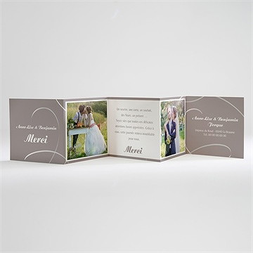 Remerciement mariage notre danse - Intérieur du carton de remerciement