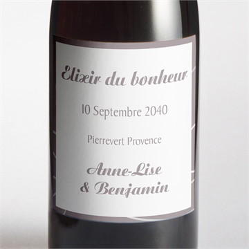 Etiquette de bouteille mariage notre danse