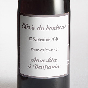 Etiquette de bouteille mariage notre danse