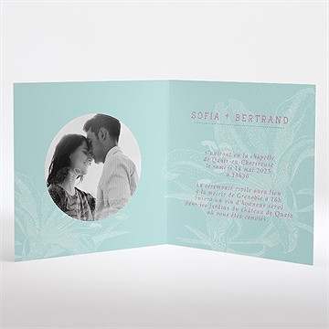 Faire-part mariage simple et chic - Intérieur du faire-part