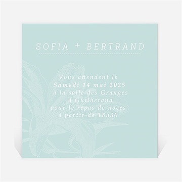 Carton d'invitation mariage simple et chic