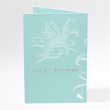 Menu mariage simple et chic - Dos du faire-part