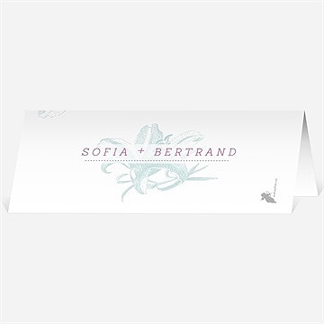 Marque-place mariage simple et chic - Dos du marque-place