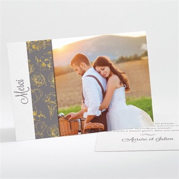 Remerciement mariage gris anthracite