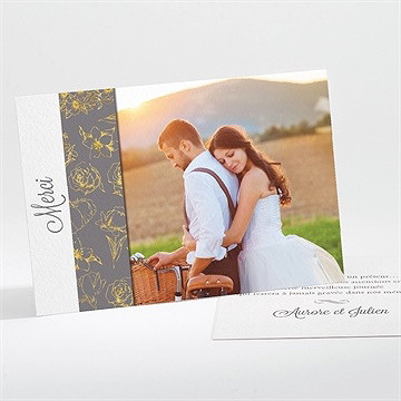 Remerciement mariage gris anthracite