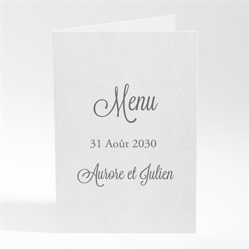 Menu mariage gris anthracite