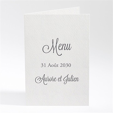 Menu mariage gris anthracite