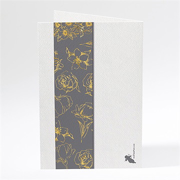 Menu mariage gris anthracite - Dos du menu