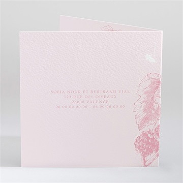 Faire-part mariage carte gourmande et raffinée - Dos du faire-part