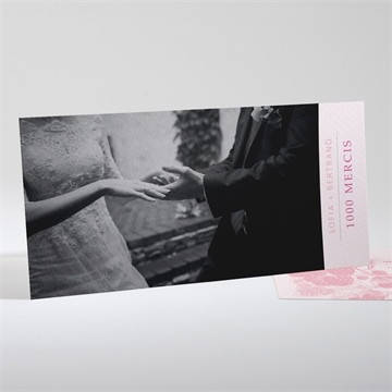 Remerciement mariage carte gourmande et raffinée