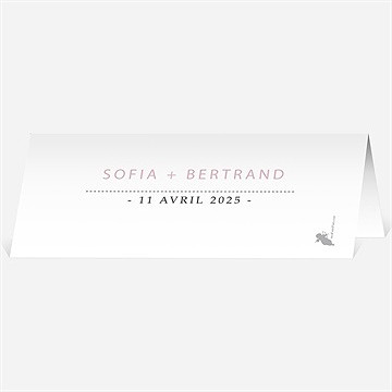 Marque-place mariage carte gourmande et raffinée - Dos du marque-place