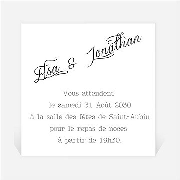 Carton d'invitation mariage notre volonté