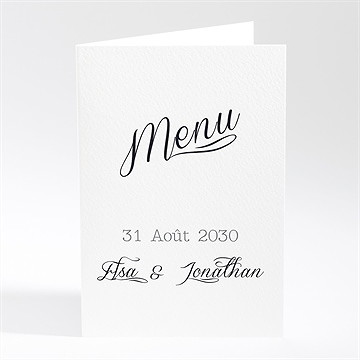Menu mariage notre volonté