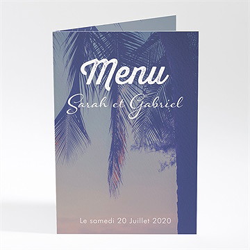 Menu mariage notre coucher de soleil