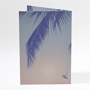 Menu mariage notre coucher de soleil - Dos du menu