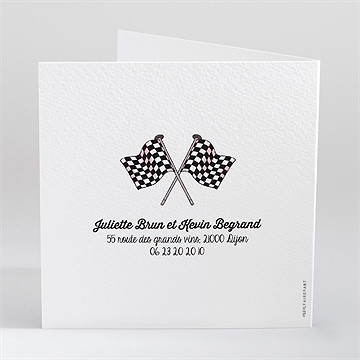 Faire-part mariage 2 bikers in love - Dos du faire-part