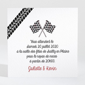 Carton d'invitation mariage 2 bikers in love