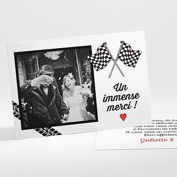 Remerciement mariage 2 bikers in love