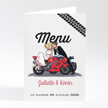 Menu mariage 2 bikers in love