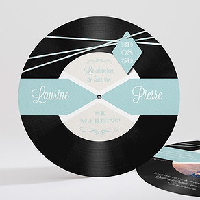 Faire-part mariage notre bande son!