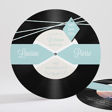 Faire-part mariage notre bande son!