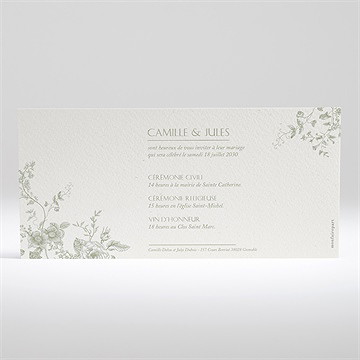 Faire-part mariage arbre de vie - Dos du faire-part