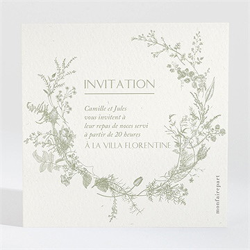 Carton d'invitation mariage arbre de vie