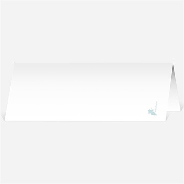 Marque-place mariage chevrons camaïeu bleu et vert - Dos du marque-place