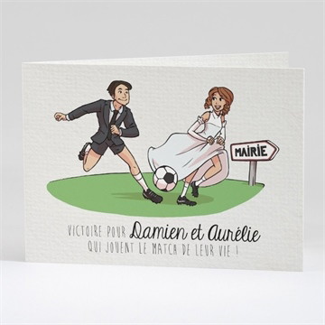 Faire-part mariage a vos crampons de football !
