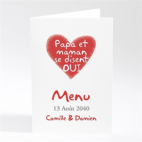 Menu mariage les enfants annoncent !
