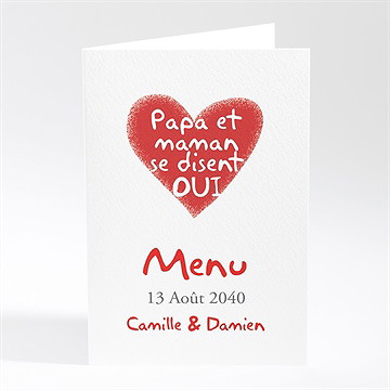 Menu mariage les enfants annoncent !