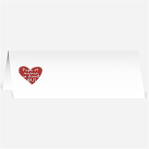 Marque-place mariage les enfants annoncent !
