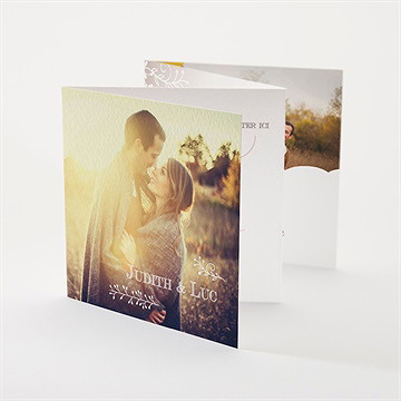 Faire-part mariage roman photo