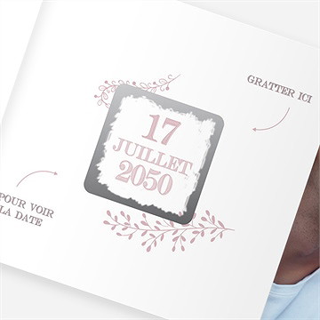 Faire-part mariage roman photo - Détail du faire-part