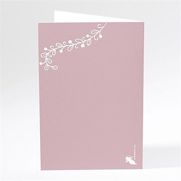 Menu mariage roman photo - Dos du menu