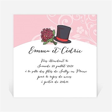 Carton d'invitation mariage ils se disent oui!