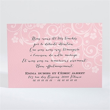 Remerciement mariage ils se disent oui! - Dos du faire-part